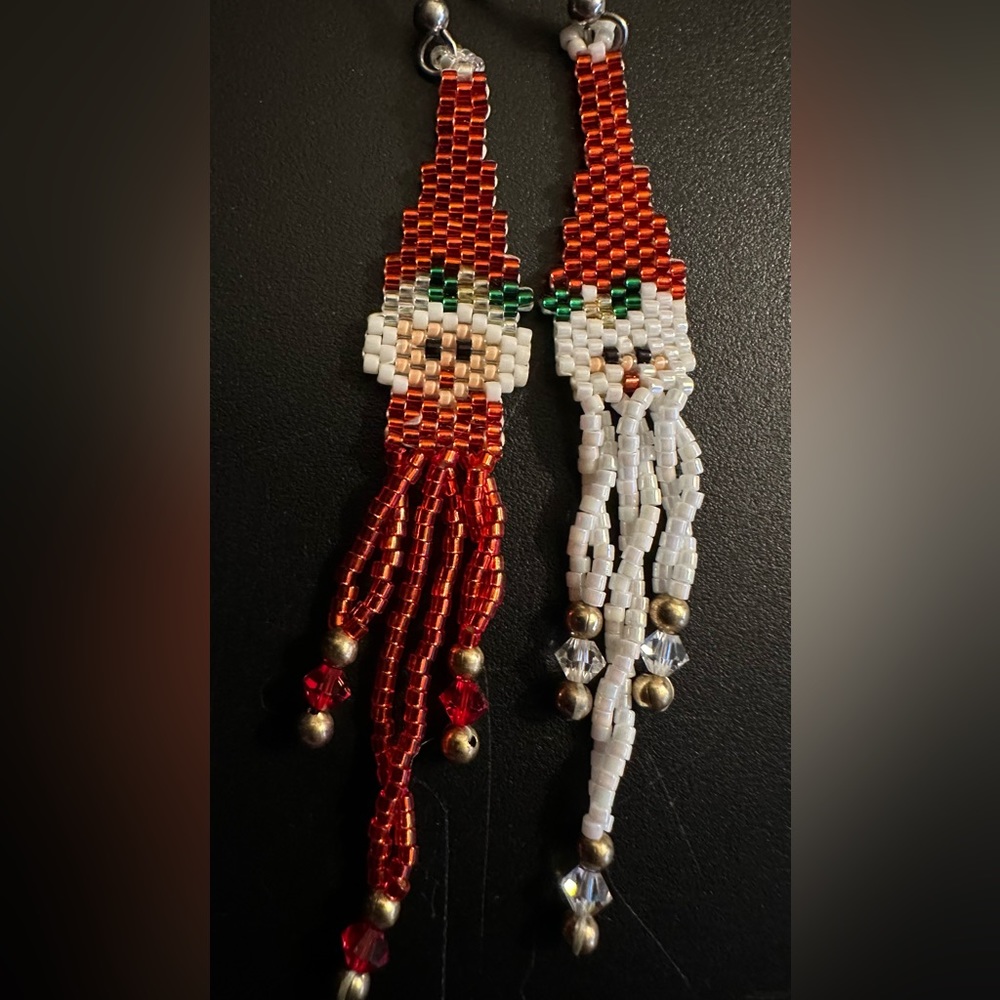 Handmade Beaded Mr & Mrs Claus